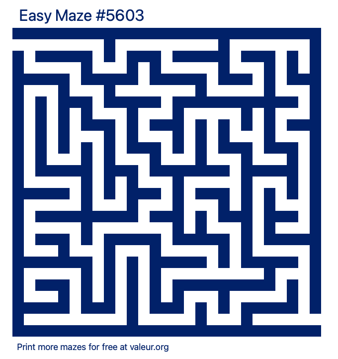 Free Printable Easy Maze number 5603