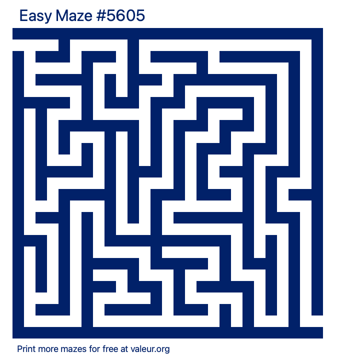 Free Printable Easy Maze number 5605