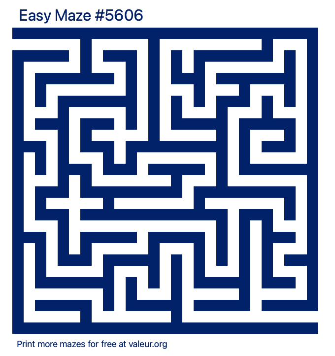 Free Printable Easy Maze number 5606