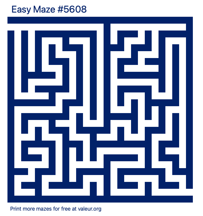 Free Printable Easy Maze number 5608