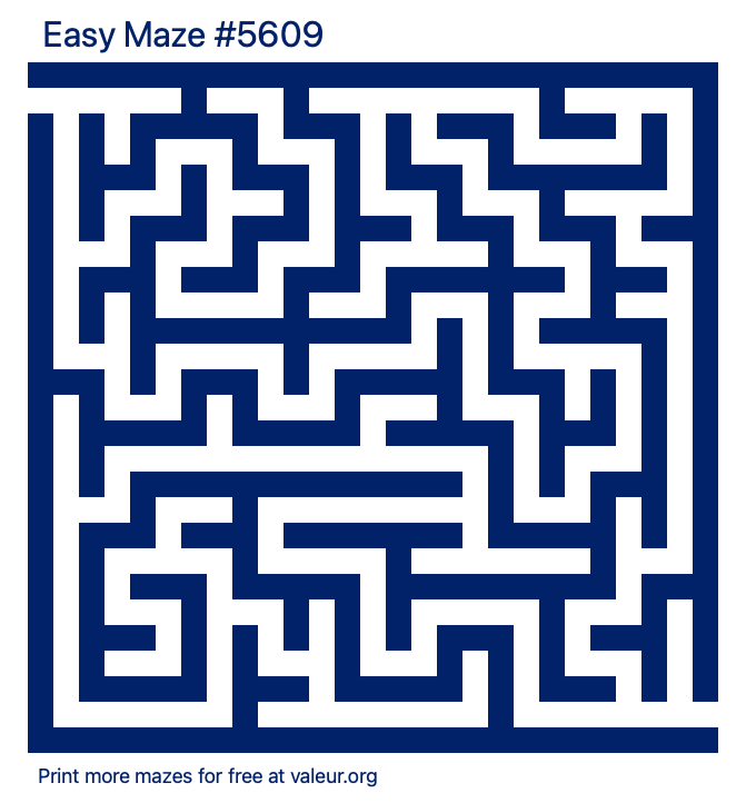 Free Printable Easy Maze number 5609