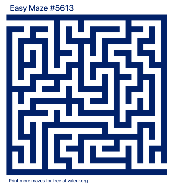 Free Printable Easy Maze number 5613