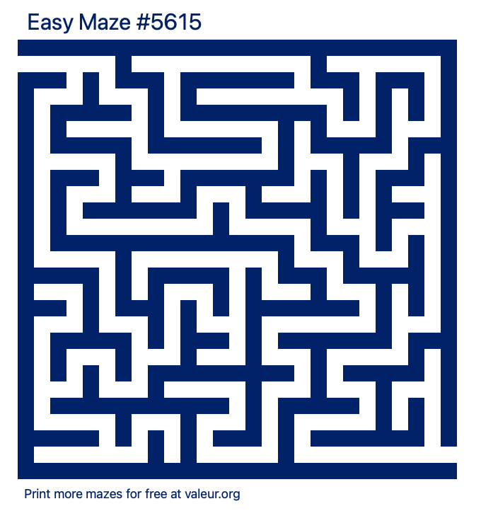 Free Printable Easy Maze number 5615