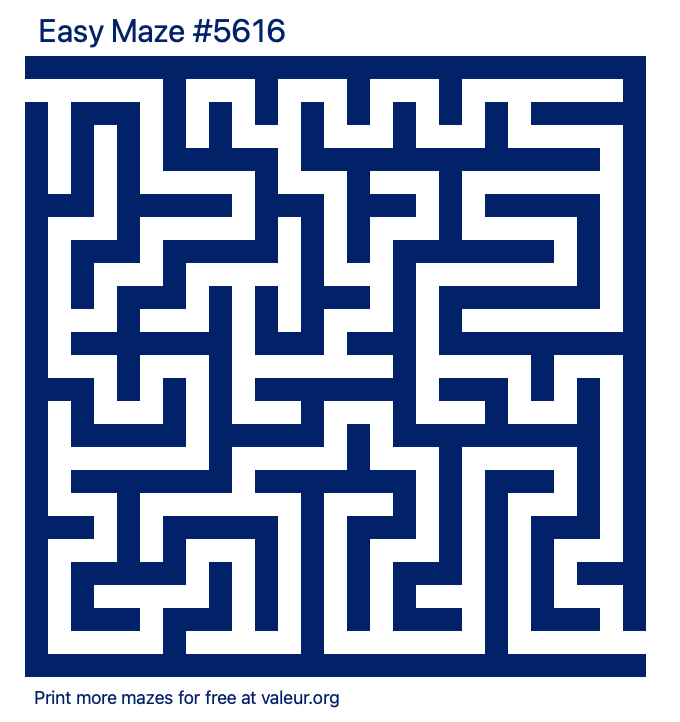 Free Printable Easy Maze number 5616