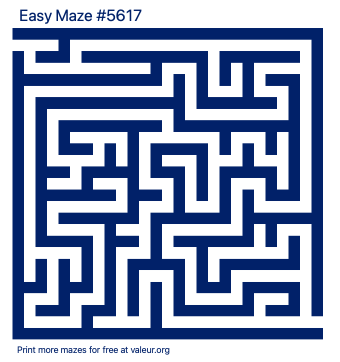 Free Printable Easy Maze number 5617