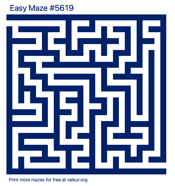 Free Printable Easy Maze number 5619