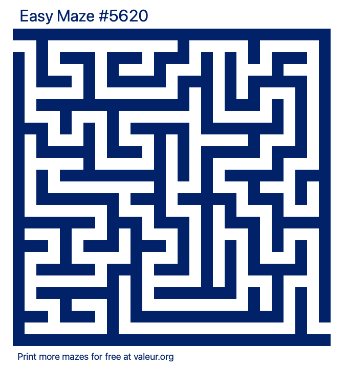 Free Printable Easy Maze number 5620