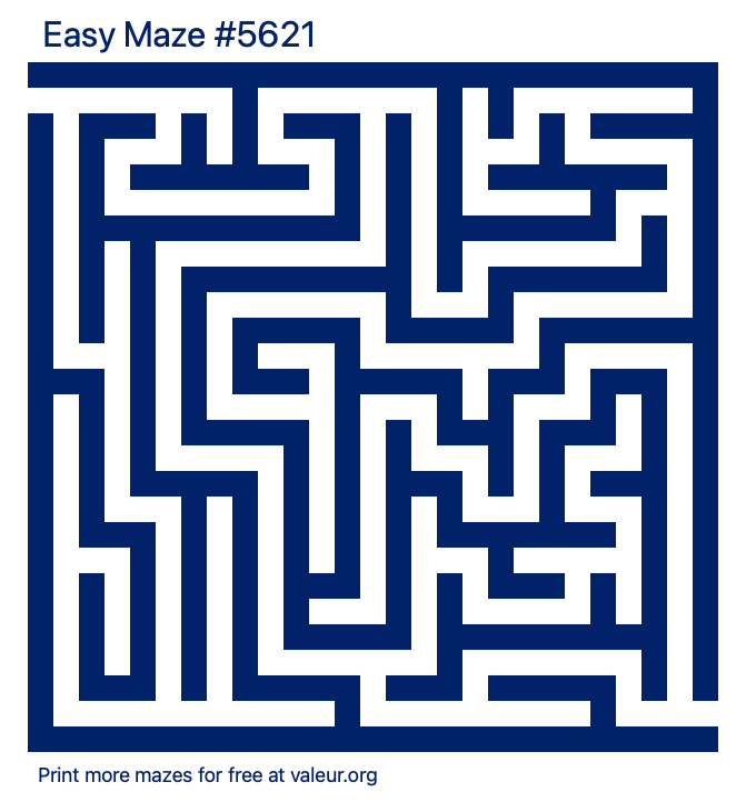 Free Printable Easy Maze number 5621