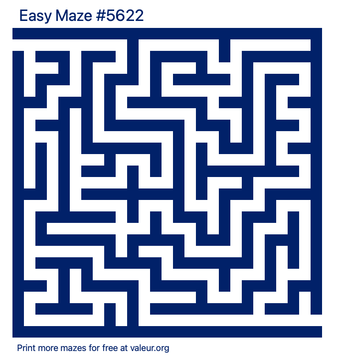 Free Printable Easy Maze number 5622