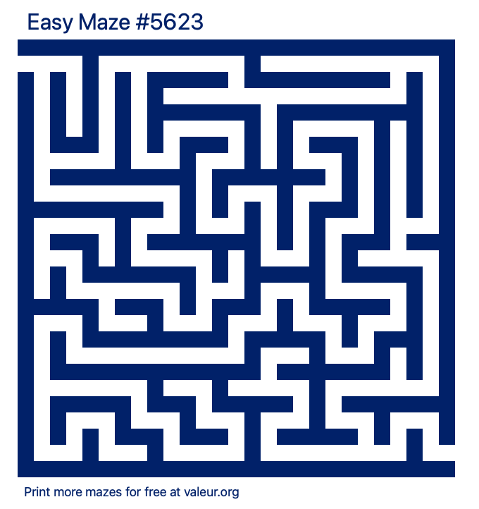 Free Printable Easy Maze number 5623