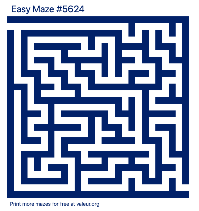 Free Printable Easy Maze number 5624