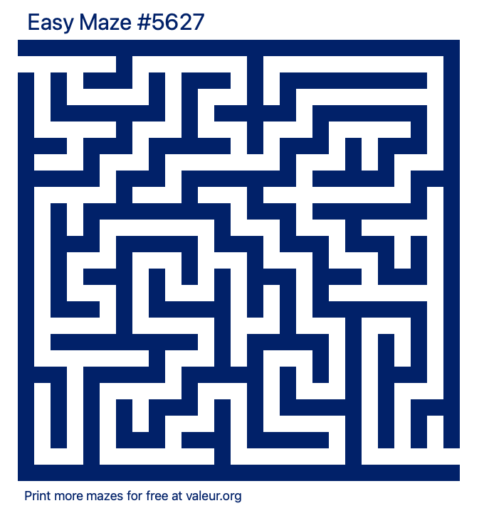 Free Printable Easy Maze number 5627