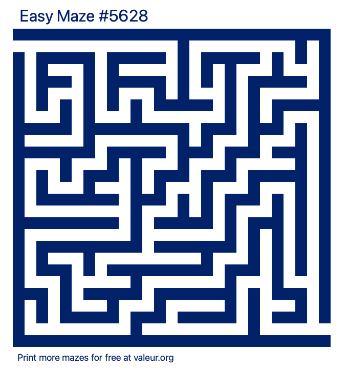 Free Printable Easy Maze number 5628