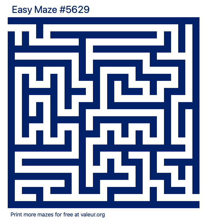 Free Printable Easy Maze number 5629