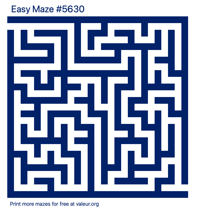 Free Printable Easy Maze number 5630