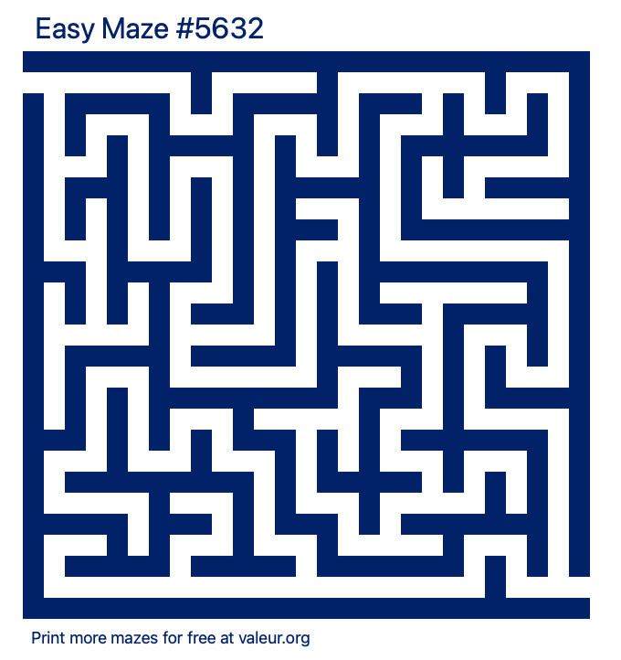 Free Printable Easy Maze number 5632