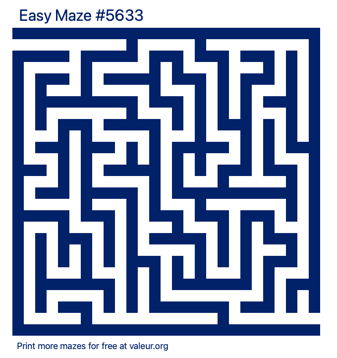 Free Printable Easy Maze number 5633