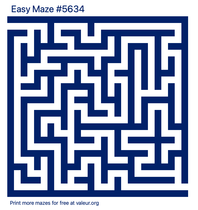 Free Printable Easy Maze number 5634