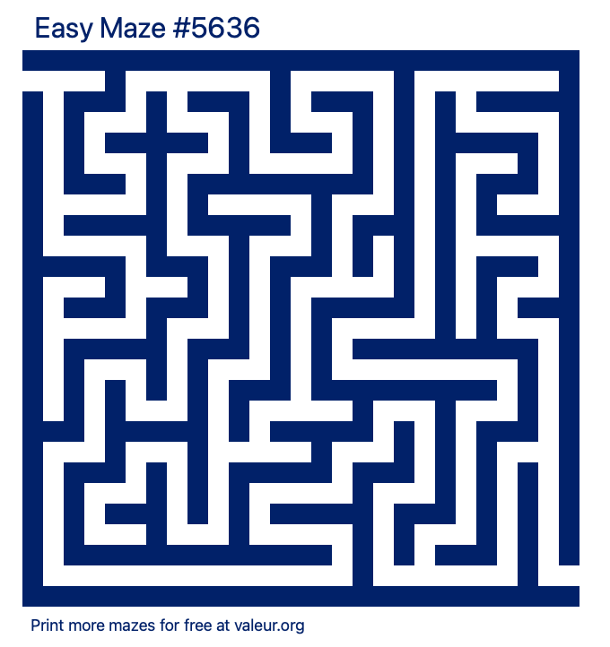 Free Printable Easy Maze number 5636