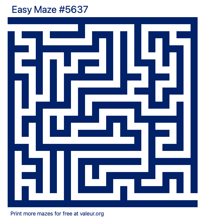 Free Printable Easy Maze number 5637