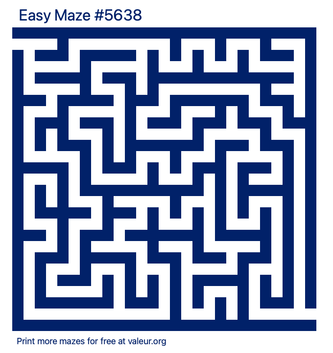 Free Printable Easy Maze number 5638