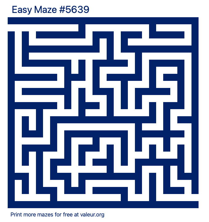 Free Printable Easy Maze number 5639