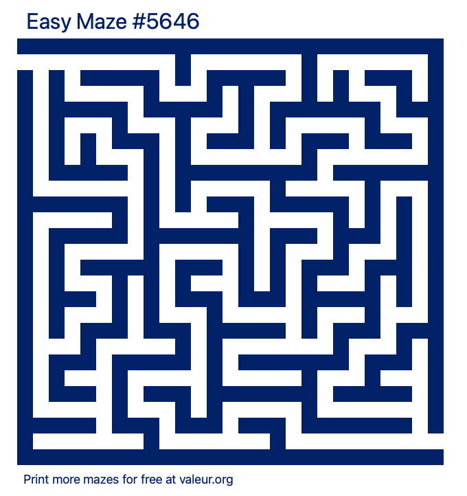 Free Printable Easy Maze number 5646