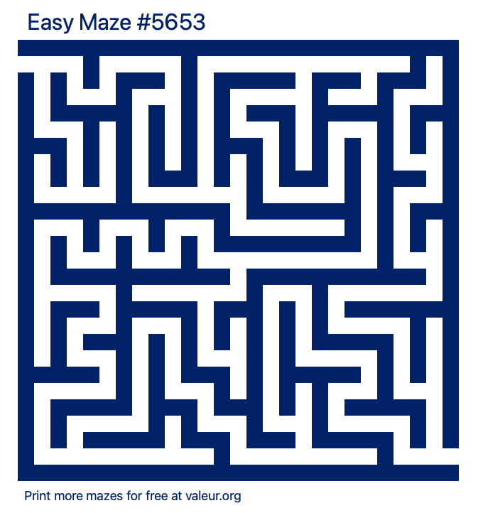 Free Printable Easy Maze number 5653