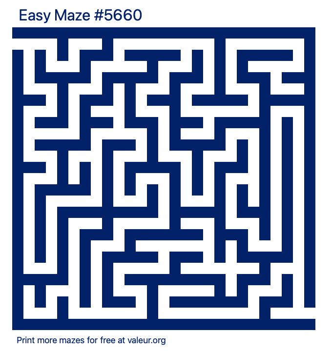 Free Printable Easy Maze number 5660