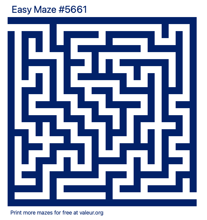 Free Printable Easy Maze number 5661