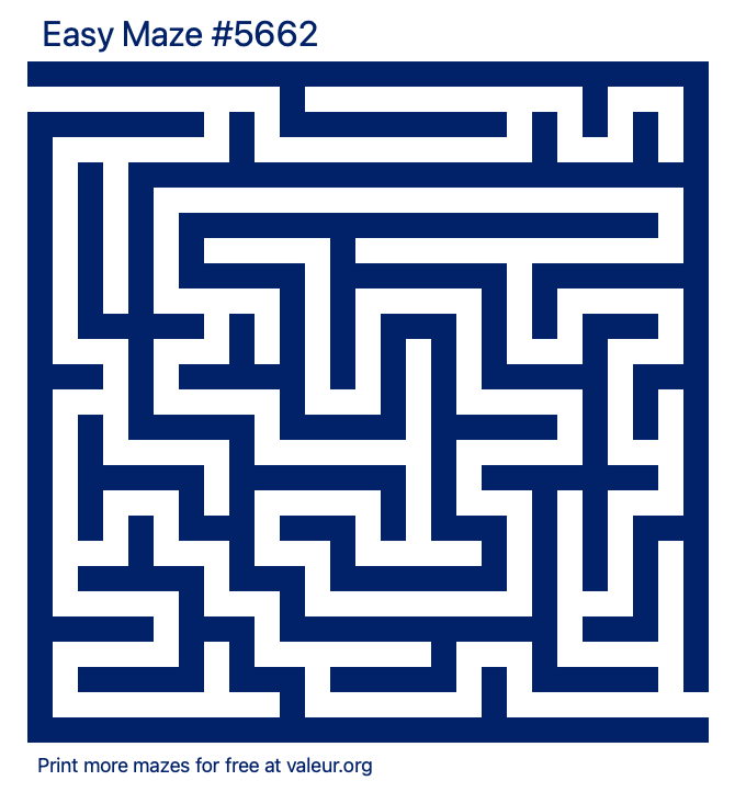 Free Printable Easy Maze number 5662