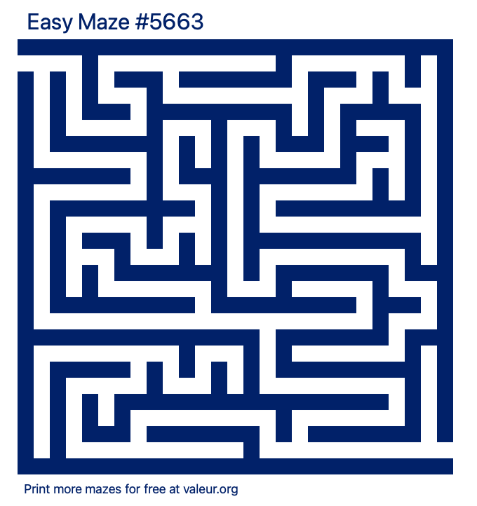 Free Printable Easy Maze number 5663