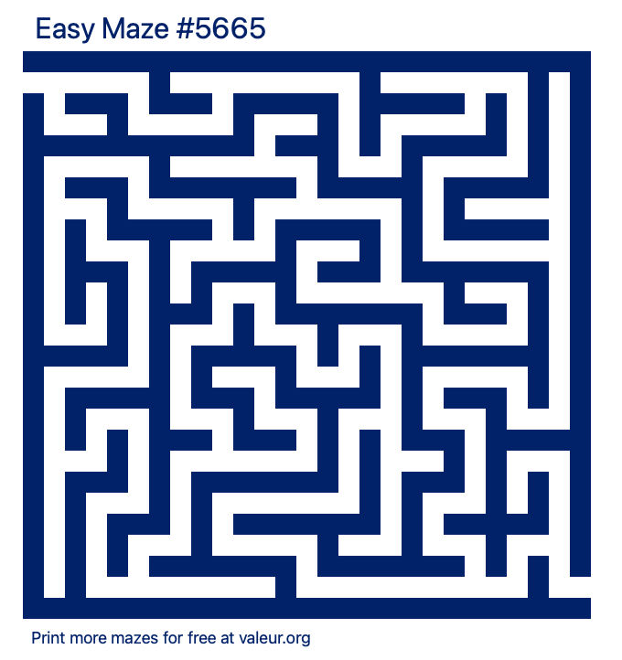 Free Printable Easy Maze number 5665