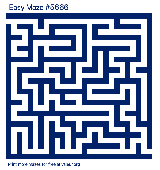 Free Printable Easy Maze number 5666