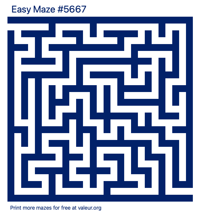 Free Printable Easy Maze number 5667