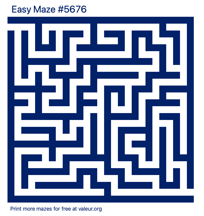 Free Printable Easy Maze number 5676