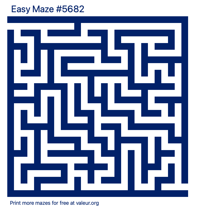 Free Printable Easy Maze number 5682