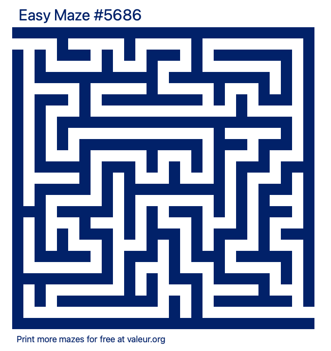 Free Printable Easy Maze number 5686