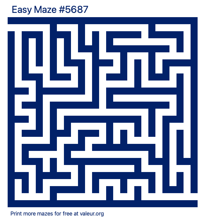 Free Printable Easy Maze number 5687