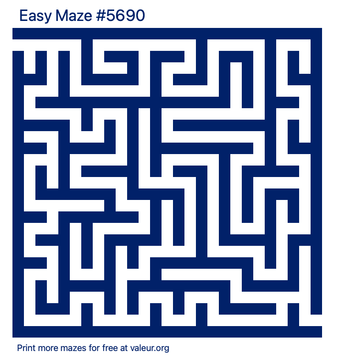 Free Printable Easy Maze number 5690