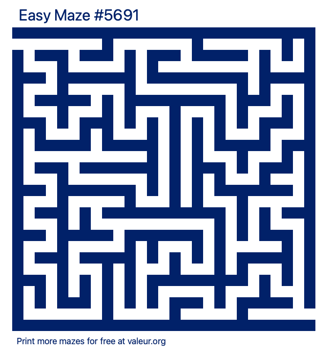 Free Printable Easy Maze number 5691