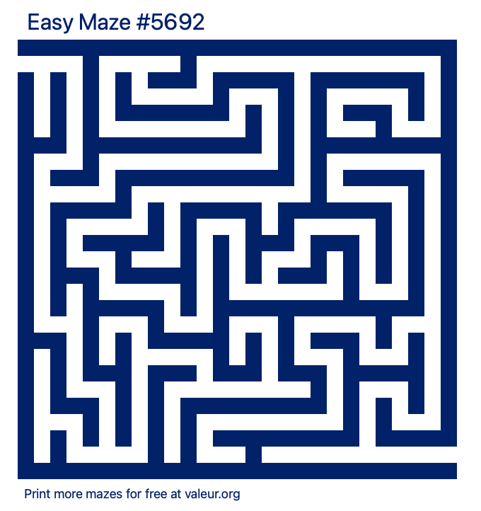 Free Printable Easy Maze number 5692