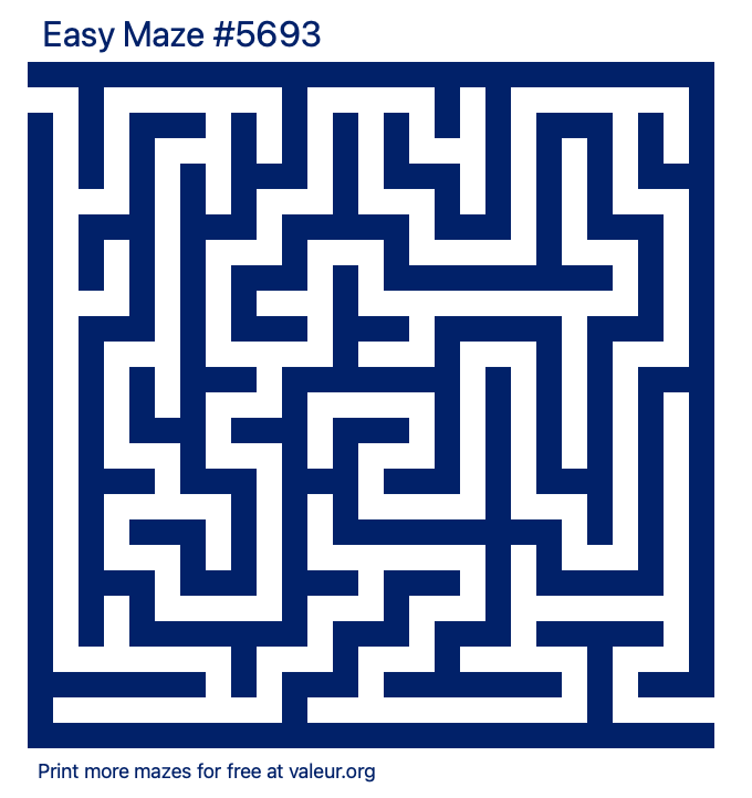 Free Printable Easy Maze number 5693