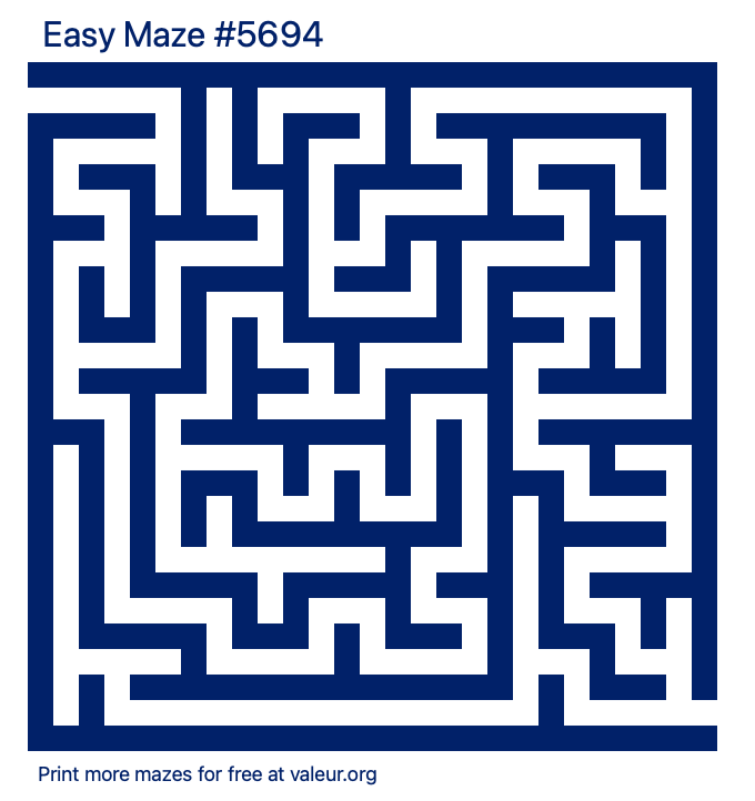 Free Printable Easy Maze number 5694