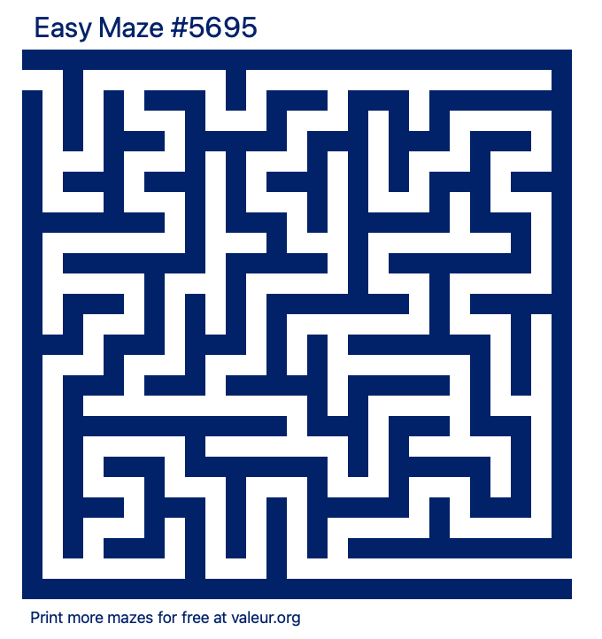 Free Printable Easy Maze number 5695