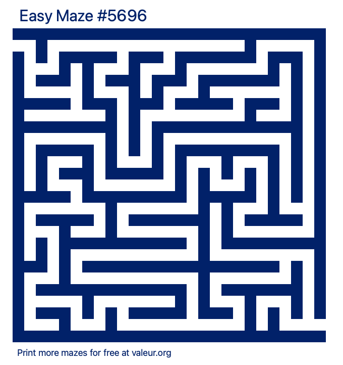 Free Printable Easy Maze number 5696