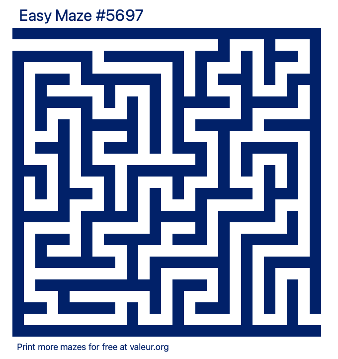 Free Printable Easy Maze number 5697