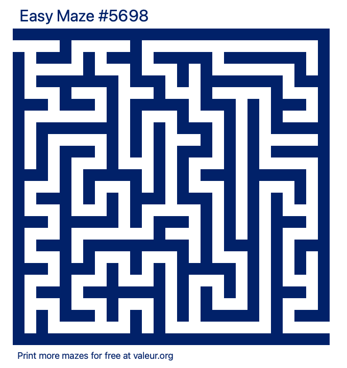 Free Printable Easy Maze number 5698