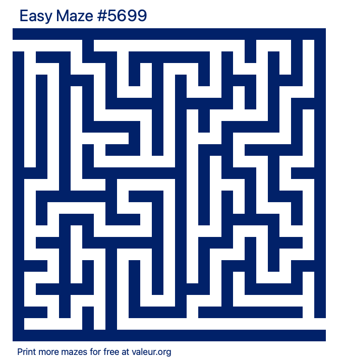 Free Printable Easy Maze number 5699