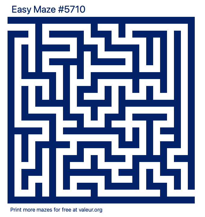 Free Printable Easy Maze number 5710